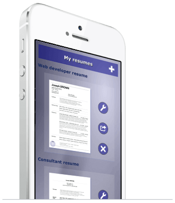 Your resume on your iPhone with giga-cv app